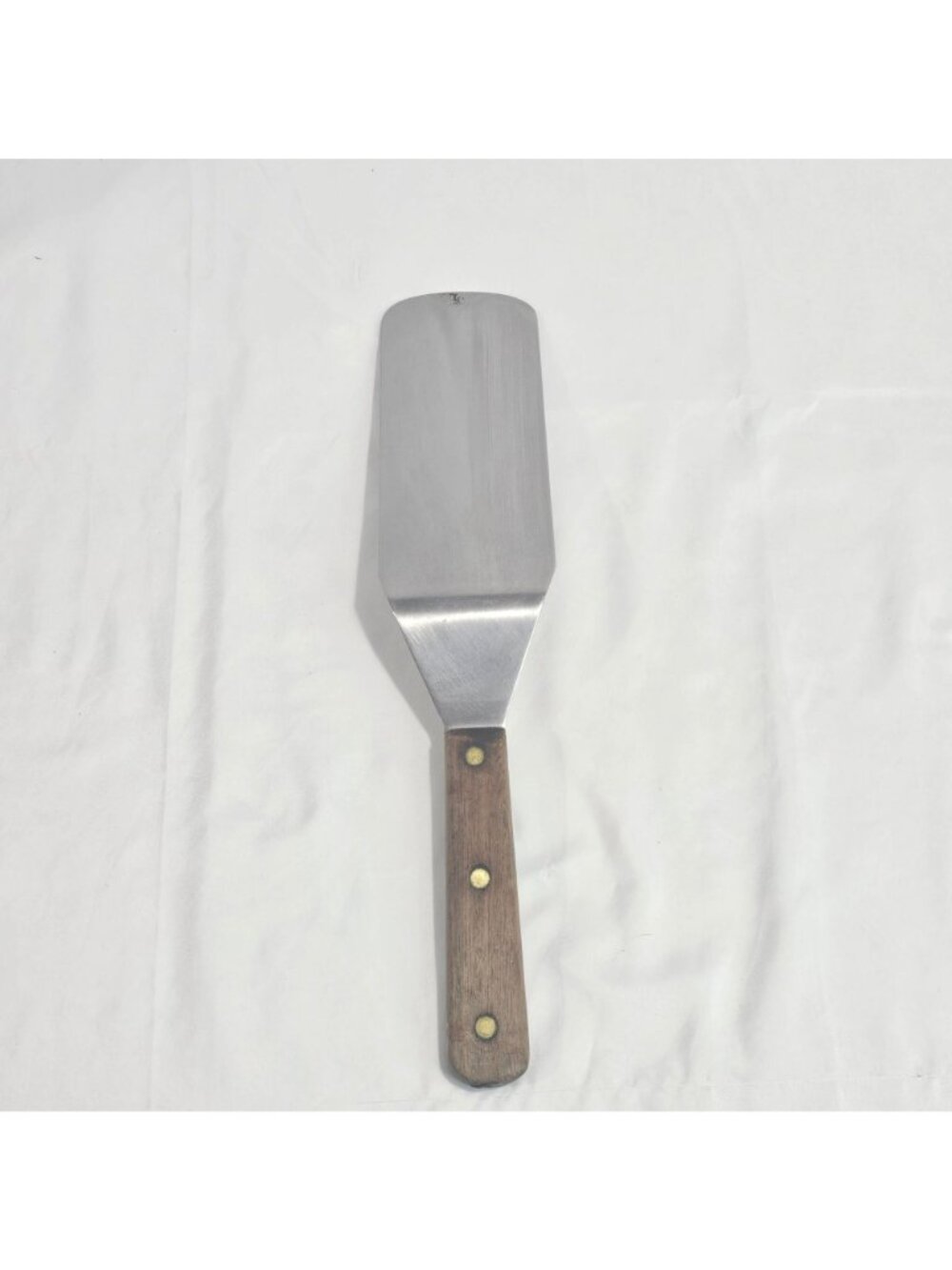 Vintage Wood Handle Stainless Steel Spatula 13"‎ Long Flat Blade Cooking Utensil - Picture 2 of 8
